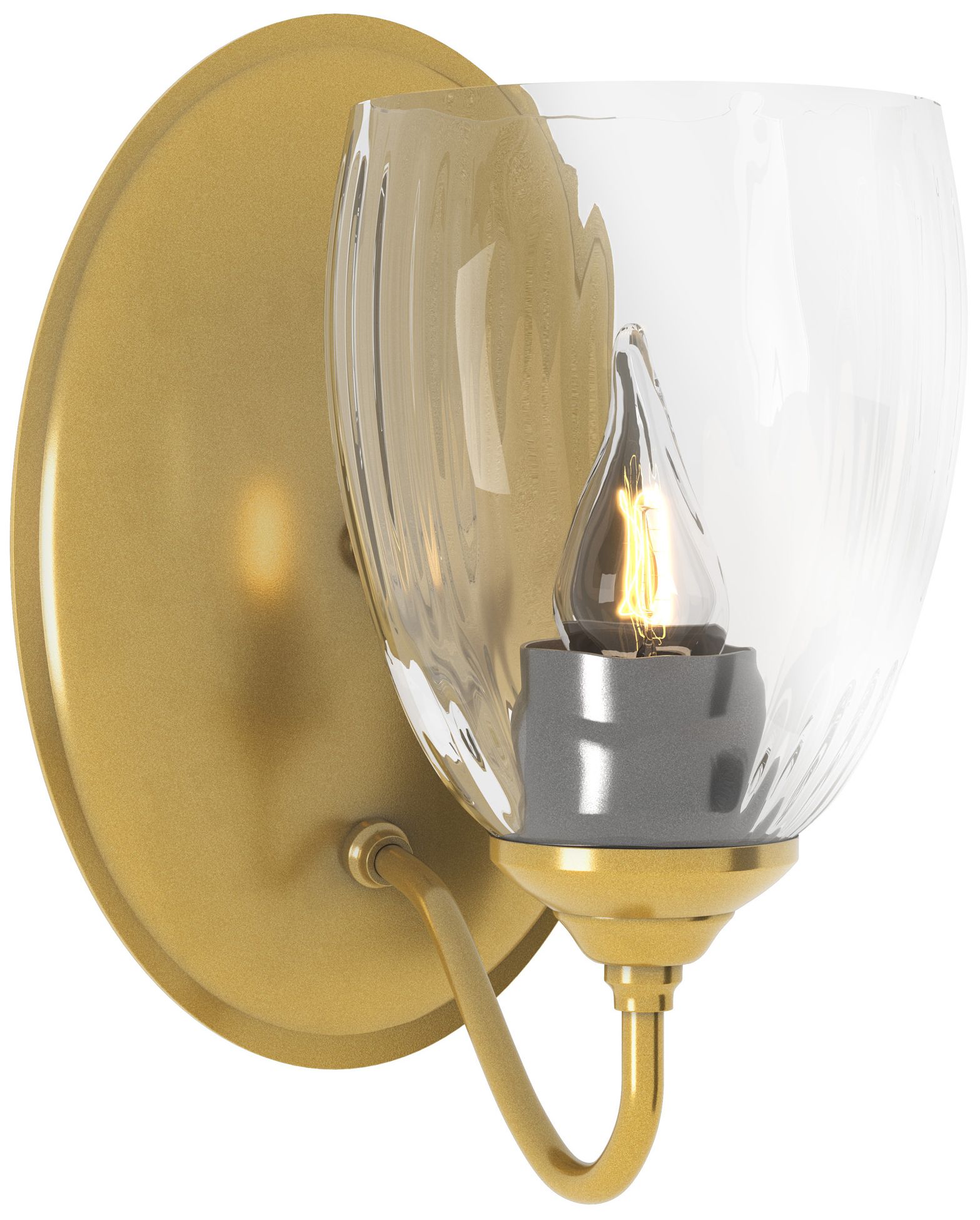 Simple Lines Sconce - Modern Brass - Water Glass - Made to Order