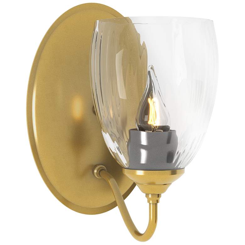 Image 1 Simple Lines Sconce - Modern Brass - Water Glass