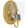 Simple Lines Sconce - Modern Brass - Water Glass