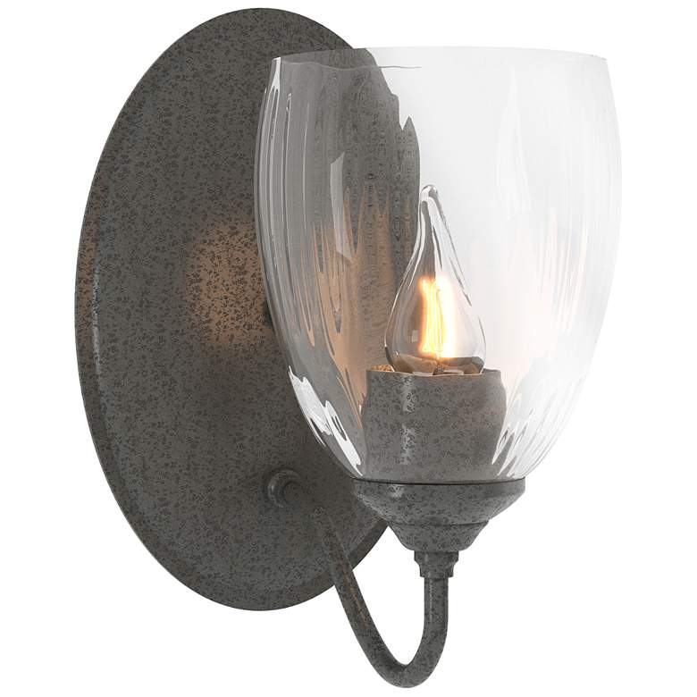 Image 1 Simple Lines Sconce - Natural Iron Finish - Water Glass