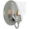 Simple Lines Sconce - Sterling Finish - Water Glass