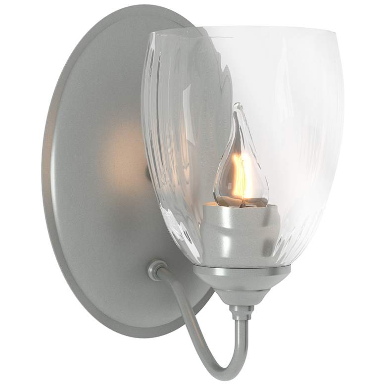 Image 1 Simple Lines Sconce - Vintage Platinum Finish - Water Glass