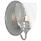 Simple Lines Sconce - Vintage Platinum Finish - Water Glass