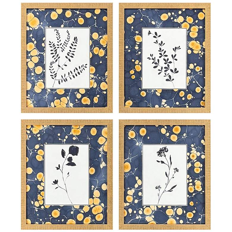 Image 1 Simple Nature 17"W x 19"H Framed Wall Art Set of 4