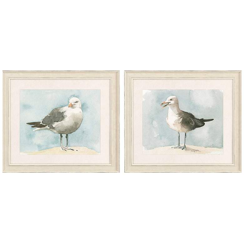 Image 1 Simple Seagulls 30"W x 26"H Framed Art Set of 2