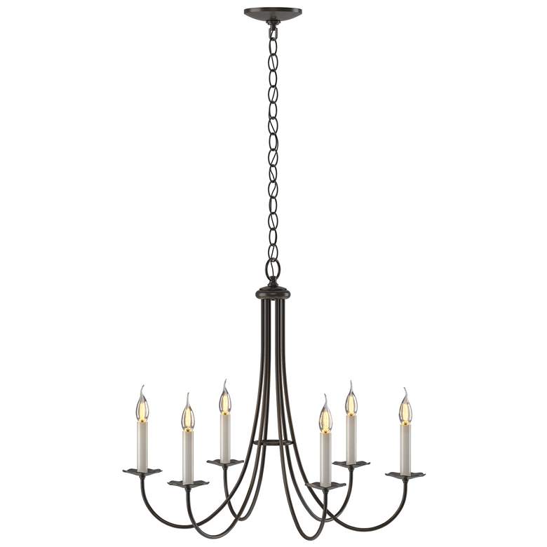 Image 1 Simple Sweep Oil Rubbed Bronze 6 Arm Chandelier With