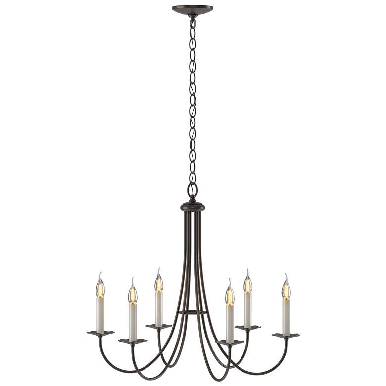Image 1 Simple Sweep Oil Rubbed Bronze 6 Arm Chandelier With