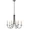 Simple Sweep Oil Rubbed Bronze 6 Arm Chandelier With