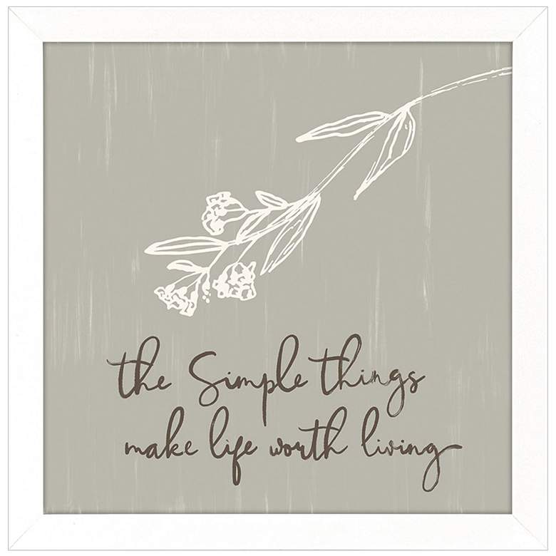 Image 1 Simple Things 13"W x 13"H Framed Wall Art