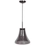 Simplicite 11 3/4&quot;W Black Nickel Bell-Shape LED Mini Pendant