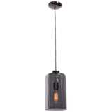 Simplicite 7&quot; Wide Black Nickel and Glass LED Mini Pendant