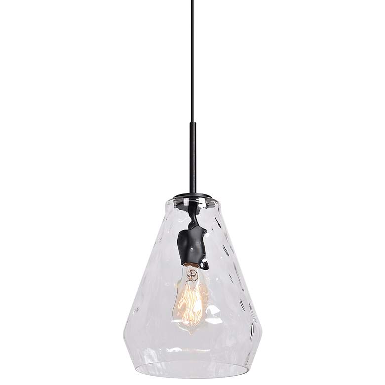 Image 2 Simplicite 9" Wide Black Mini Pendant