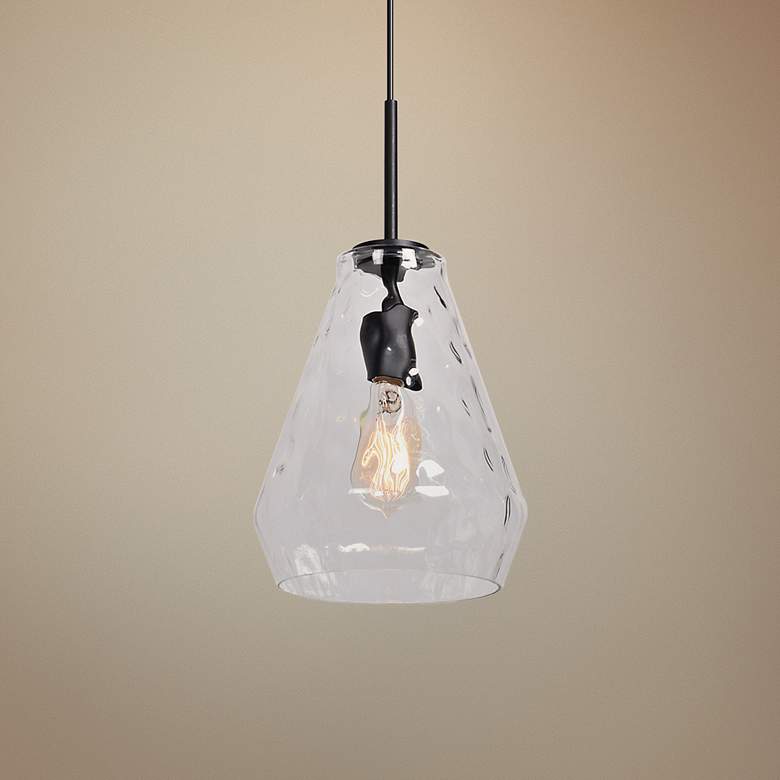 Image 1 Simplicite 9" Wide Black Mini Pendant