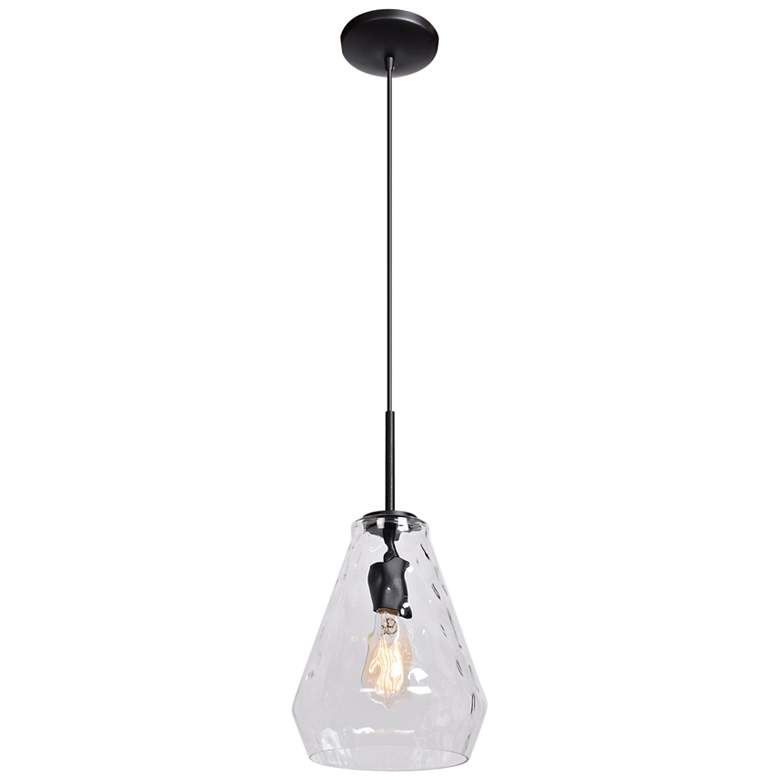 Image 3 Simplicite 9" Wide Black Mini Pendant more views
