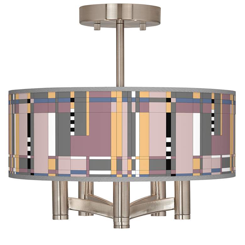 Image 1 Simplicity Ava 5-Light Nickel Ceiling Light