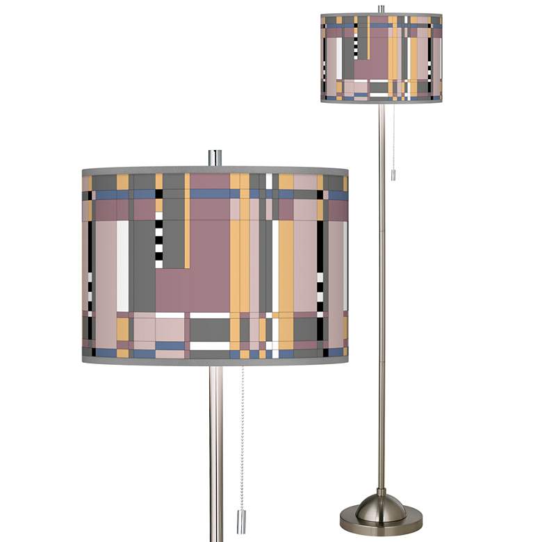 Image 1 Simplicity Brushed Nickel Pull Chain Floor Lamp