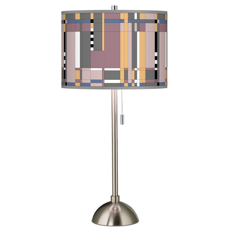 Image 1 Simplicity Giclee Brushed Nickel Table Lamp