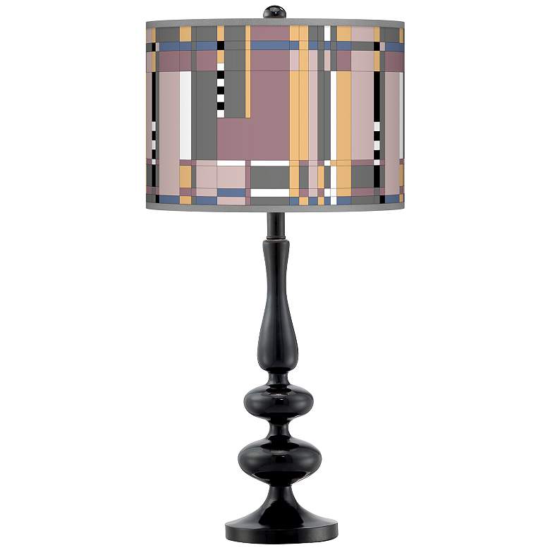 Image 1 Simplicity Giclee Paley Black Table Lamp