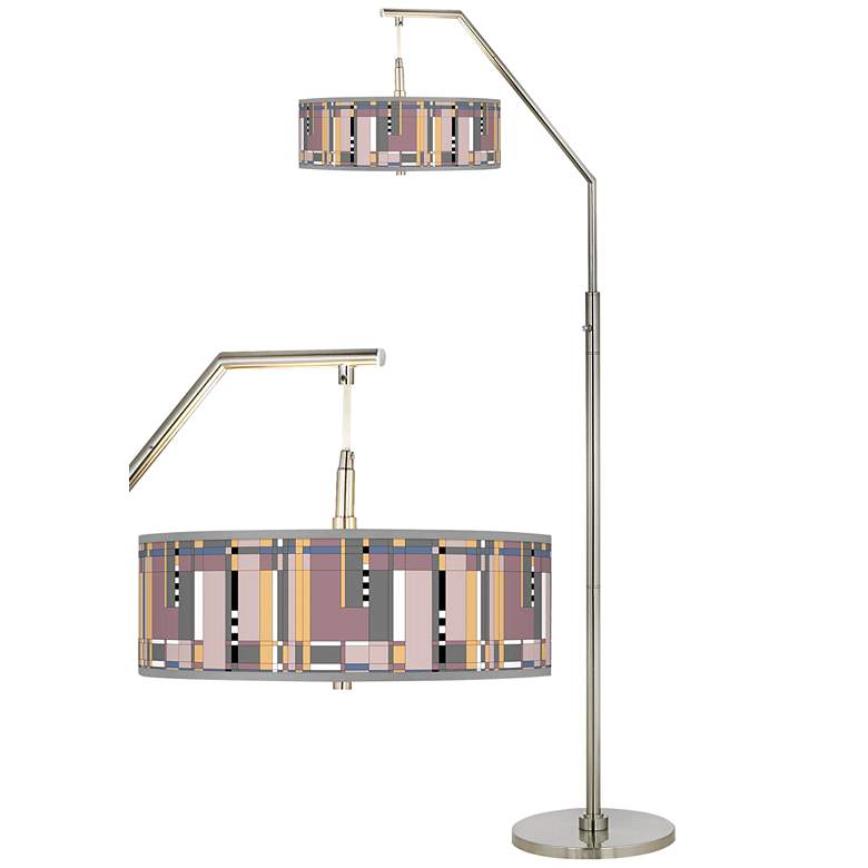 Image 1 Simplicity Giclee Shade Arc Floor Lamp