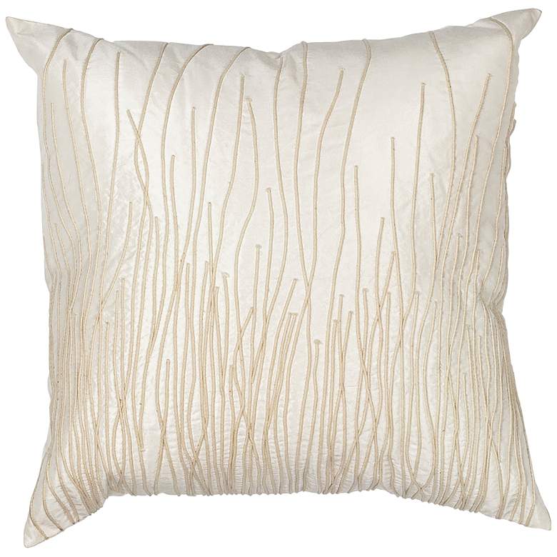 Image 1 Simplicity Ivory 18 inch Square Decorative Pillow