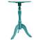 Simplify 15" Wide Turquoise Blue Traditional Pedestal Table