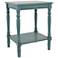 Simplify 19 1/2" Wide Blue Finish Traditional End Table