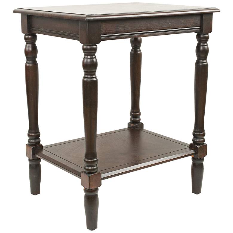 Image 1 Simplify 19 1/2 inch Wide Espresso Finish Traditional End Table