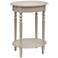Simplify Antique White Oval Accent Table