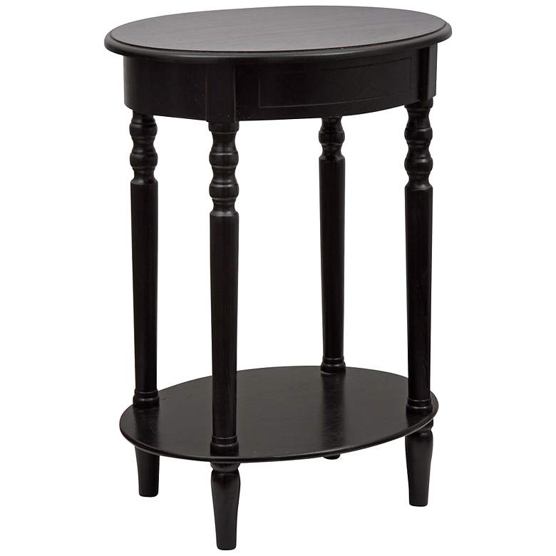 Image 1 Simplify Black Oval Accent Table