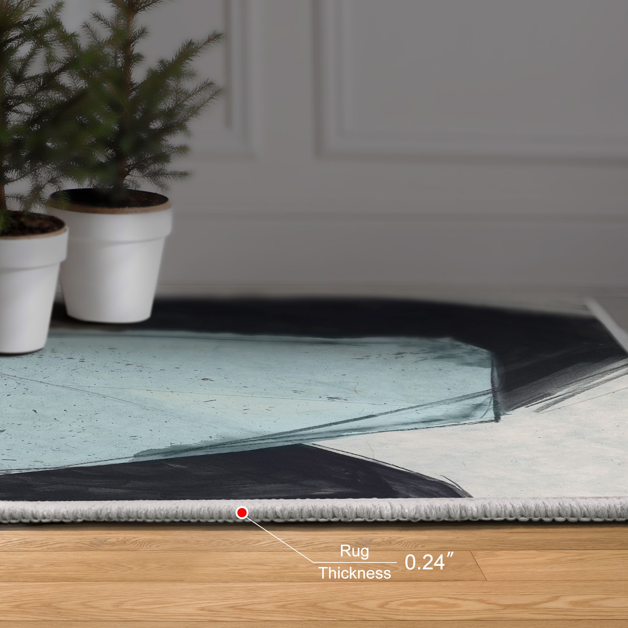 Image 6 Simply Shapes II Washable Geometric Art Area Rug size 5'x8' more views