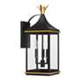 3_Simpson 19 3/4" High Matte Black 3-Light Outdoor Wall Light more views