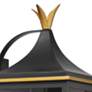 6_Simpson 3 Light Matte Black + Textured Gold Outdoor Sconce more views