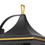 7_Simpson 3 Light Matte Black + Textured Gold Outdoor Sconce more views