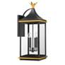 2_Simpson 4 Light Matte Black + Textured Gold Outdoor Sconce more views