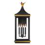 3_Simpson 4 Light Matte Black + Textured Gold Outdoor Sconce more views