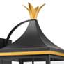 5_Simpson 4 Light Matte Black + Textured Gold Outdoor Sconce more views