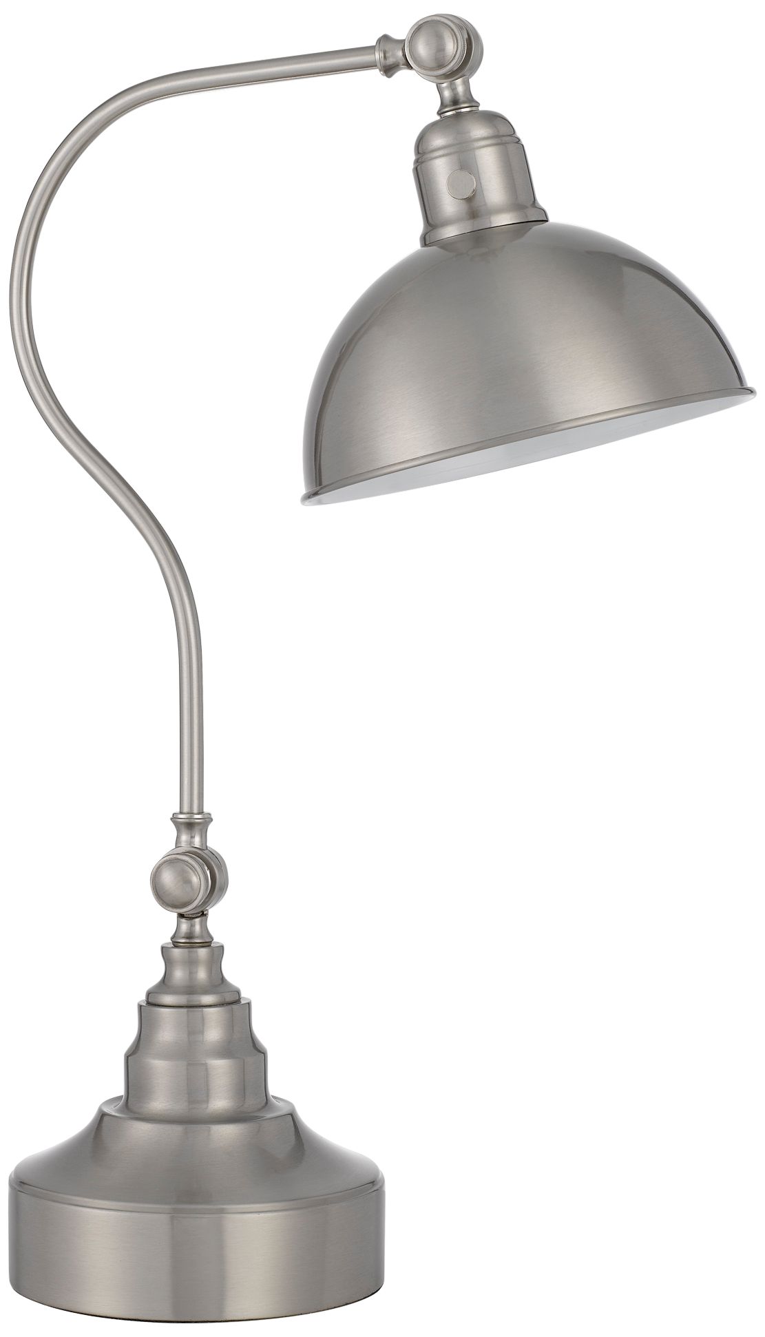 Simpson Brushed Steel Adjustable Downbridge Desk Lamp