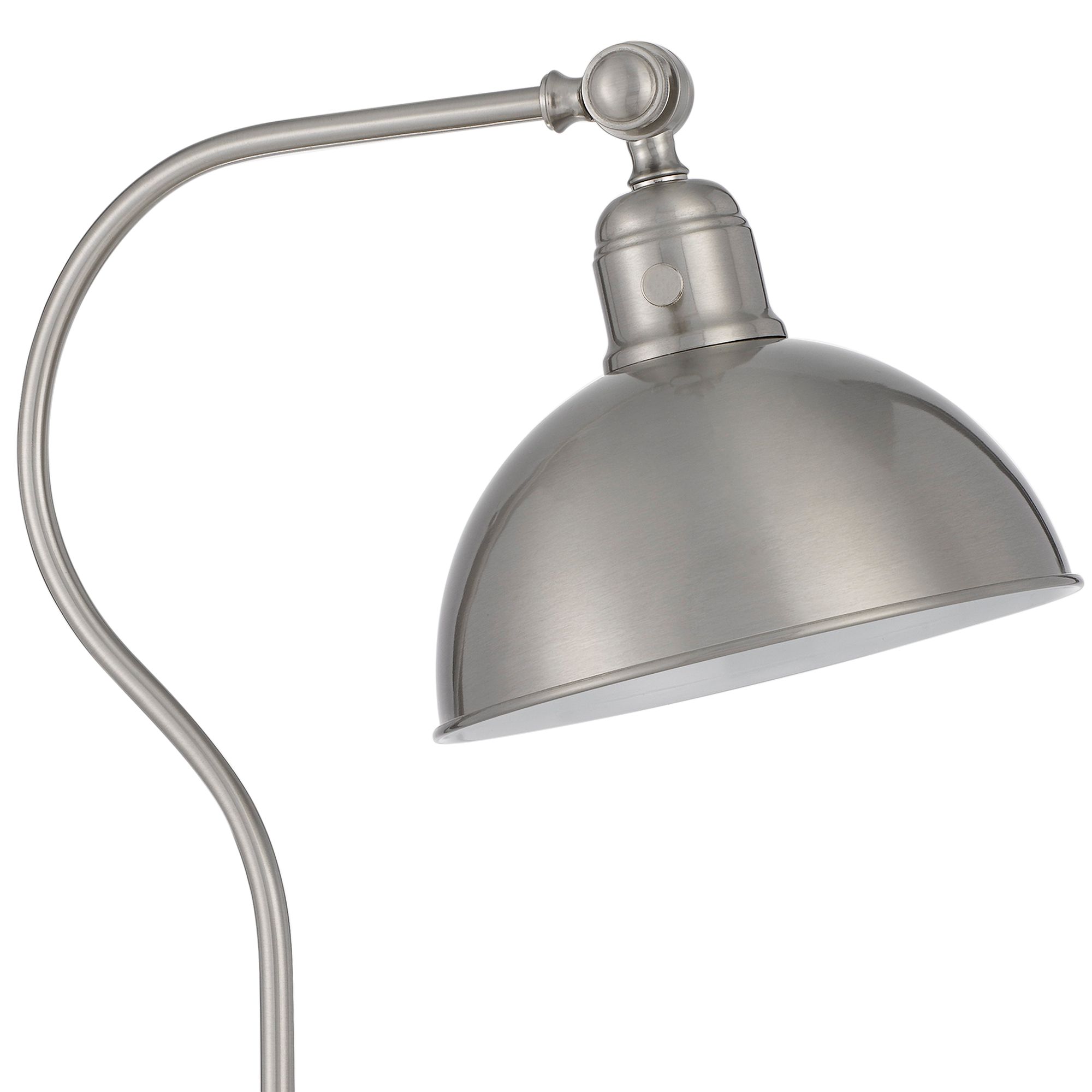 Simpson Brushed Steel Adjustable Downbridge Desk Lamp - #033F2