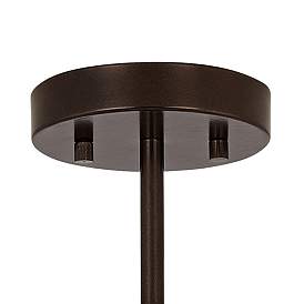 Image3 of Simulated Leatherette Ava 5-Light Bronze Ceiling Light more views