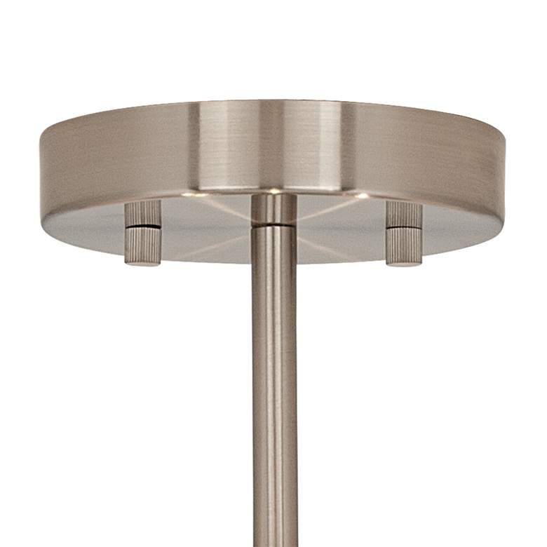 Image 3 Simulated Leatherette Ava 5-Light Nickel Ceiling Light more views
