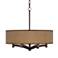 Simulated Leatherette Ava 6-Light Bronze Pendant Chandelier