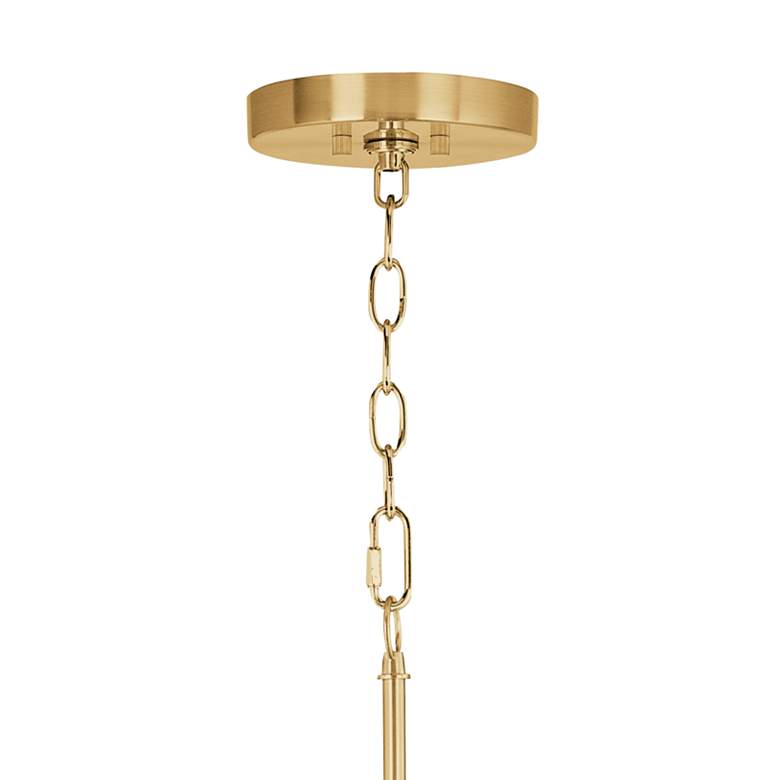 Image 3 Simulated Leatherette Ava 6-Light Gold Pendant Chandelier more views