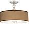 Simulated Leatherette Giclee 16" Wide Semi-Flush Ceiling Light
