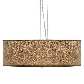 Image1 of Simulated Leatherette Giclee 24" Wide 4-Light Pendant Chandelier