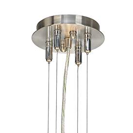 Image3 of Simulated Leatherette Giclee 24" Wide 4-Light Pendant Chandelier more views