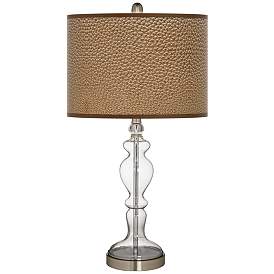 Image1 of Simulated Leatherette Giclee Apothecary Clear Glass Table Lamp