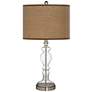 Simulated Leatherette Giclee Apothecary Clear Glass Table Lamp