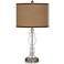 Simulated Leatherette Giclee Apothecary Clear Glass Table Lamp