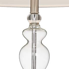 Image2 of Simulated Leatherette Giclee Apothecary Clear Glass Table Lamp more views