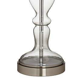 Image3 of Simulated Leatherette Giclee Apothecary Clear Glass Table Lamp more views